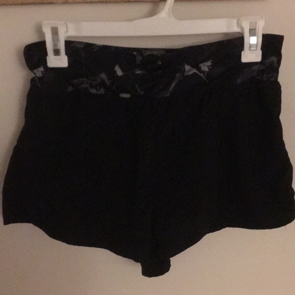 Black running shorts with inner spandex